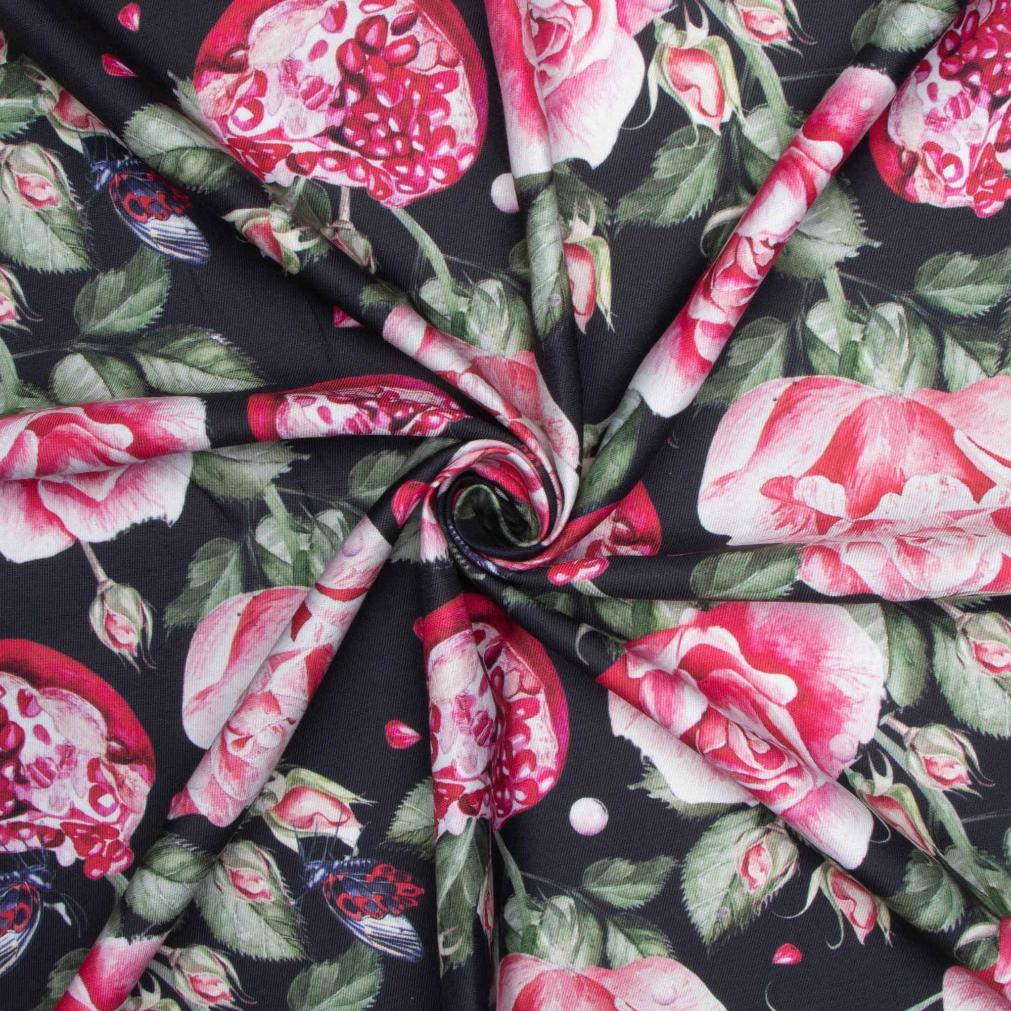 Eco Fabric Pomegranate Black 140cm