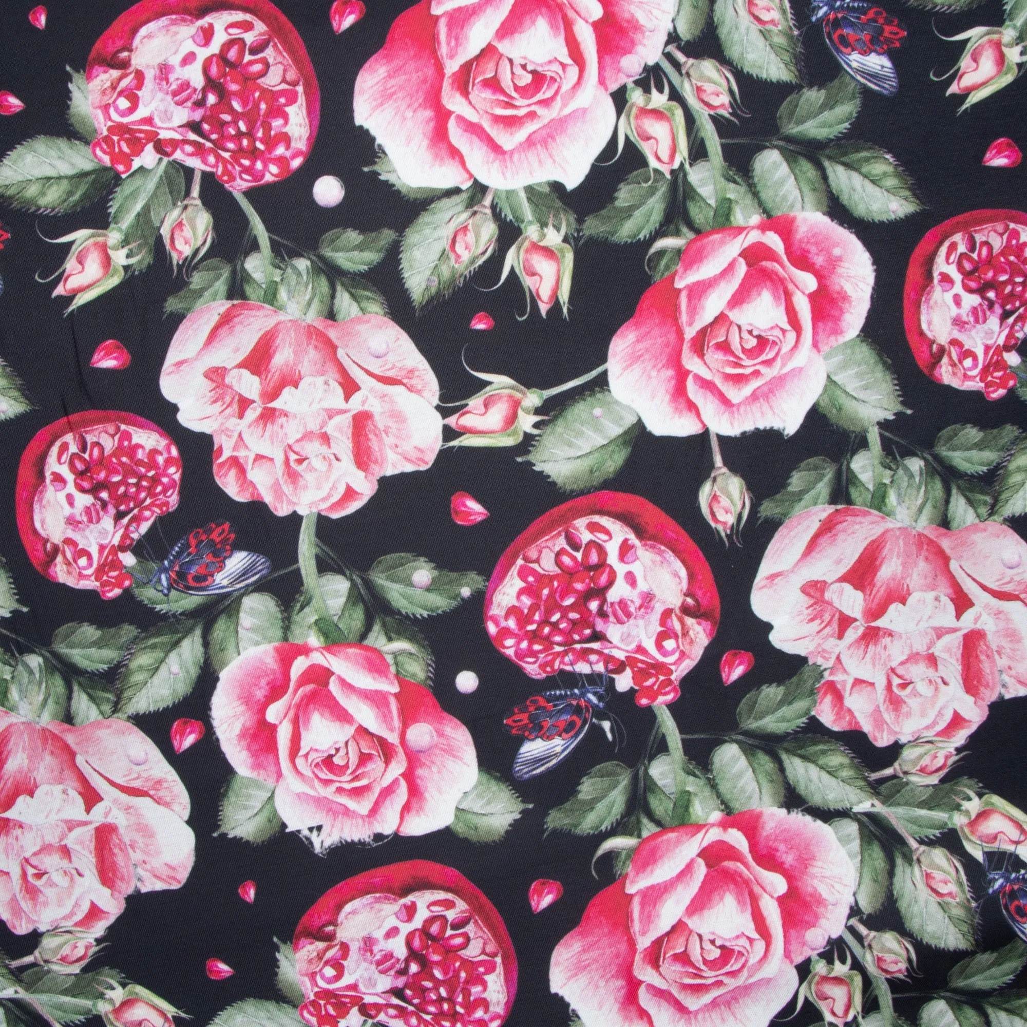 Eco Fabric Pomegranate Black 140cm