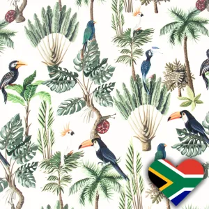 Eco Fabric Toucan White 140cm