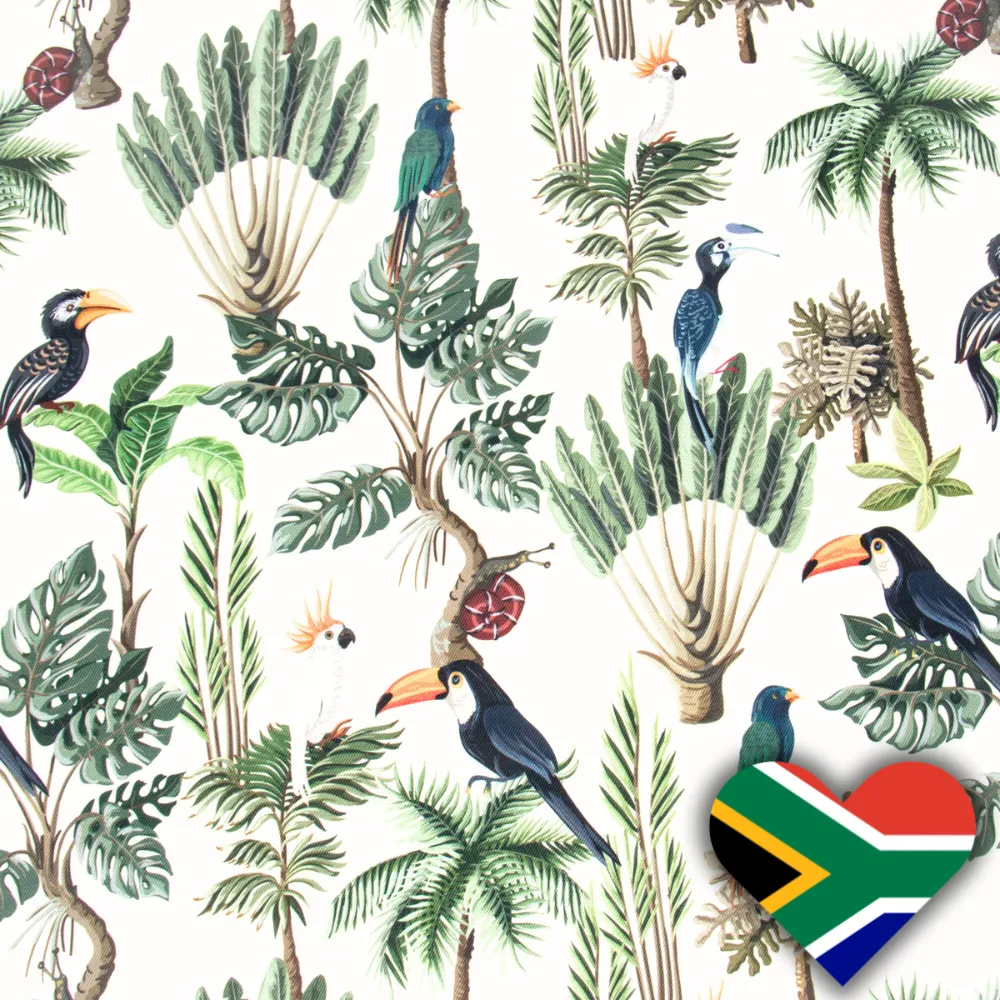 Eco Fabric Toucan White 140cm