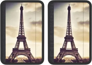 Eiffel Tower Love Paris Car Seat Belt Pad 2 Pack Universal Fit Seatbelt Cover Soft and Comfortable Backpack Shoulder Pad Adjustable Neck Cushion Protector Harness Pad for Car Bag