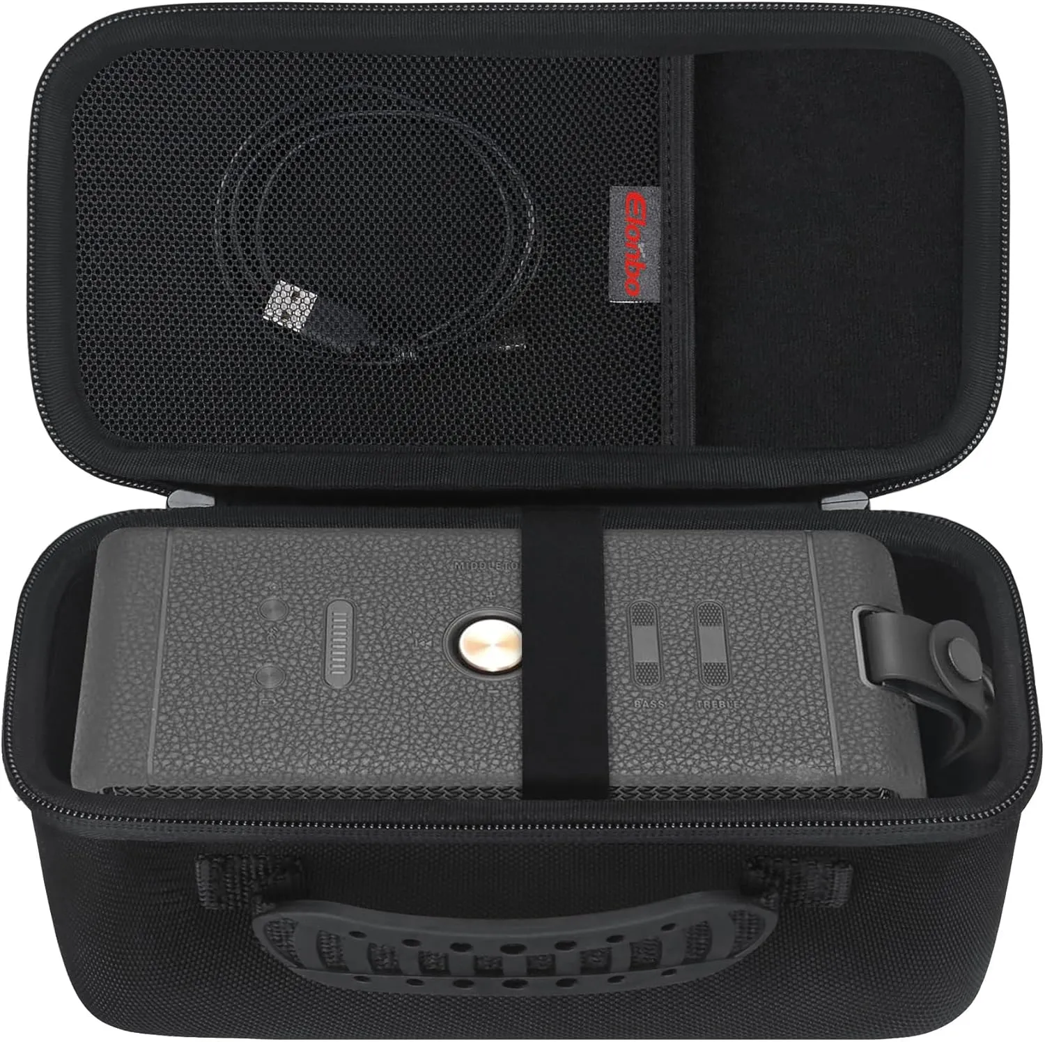 Elonbo Carrying Case ​for Marshall Middleton Portable Bluetooth Speaker, Wireless Speaker Travel Protective Bag Storage Cover, Extra Mesh Pocket Fits Charging Cable, Black
