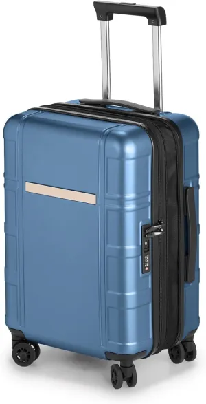 Expandable Carry on Luggage 22x14x9 Airline Approved, ABS PC HardShell Small Suitcase with Wheels, Waterproof Durable Carry on Suitcase with TSA Lock for Travel Business - Ice Blue, 20In