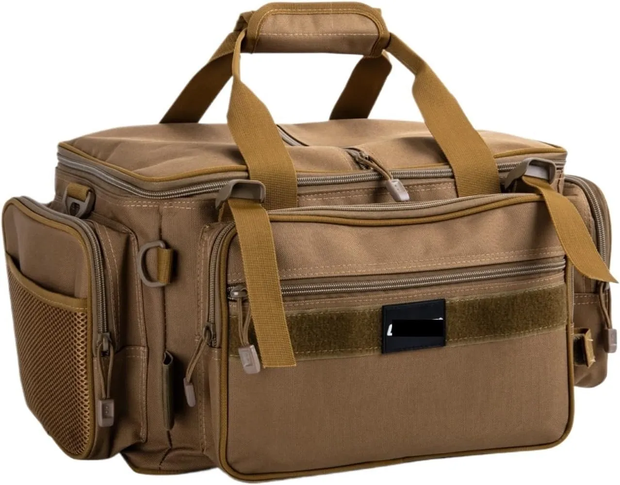 Fishing Bag Waterproof Crossbody Large-Capacity Fishing Rod Special Storage Tackle Bag(Khaki M)