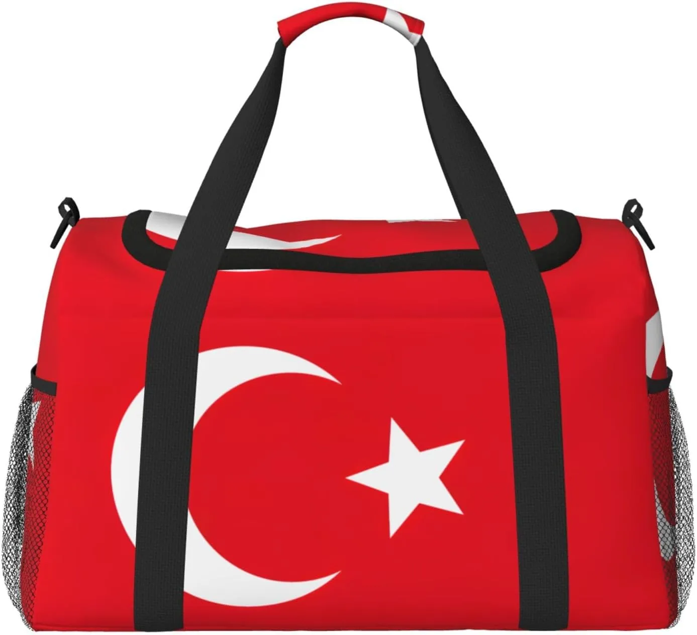 Flag Of Turkey Foldable Travel Duffel Bag Tote Carry On Luggage Bag For Weekend Getaways, For Spontaneous Trips