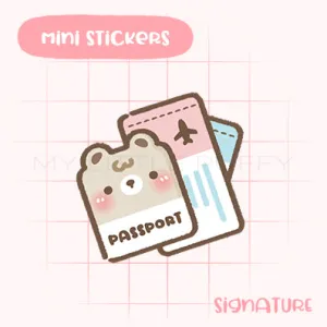 Flight Ticket Planner Sticker/ Passport