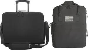 Foldable Laptop Suitcase On Wheels & Under the Seat Personal Item Backpack Compliant with Spirit, Frontier, American, Delta, Southwest etc. (45x36x20 cm) (Suitcase   Backpack, 2 Piece Bundle)