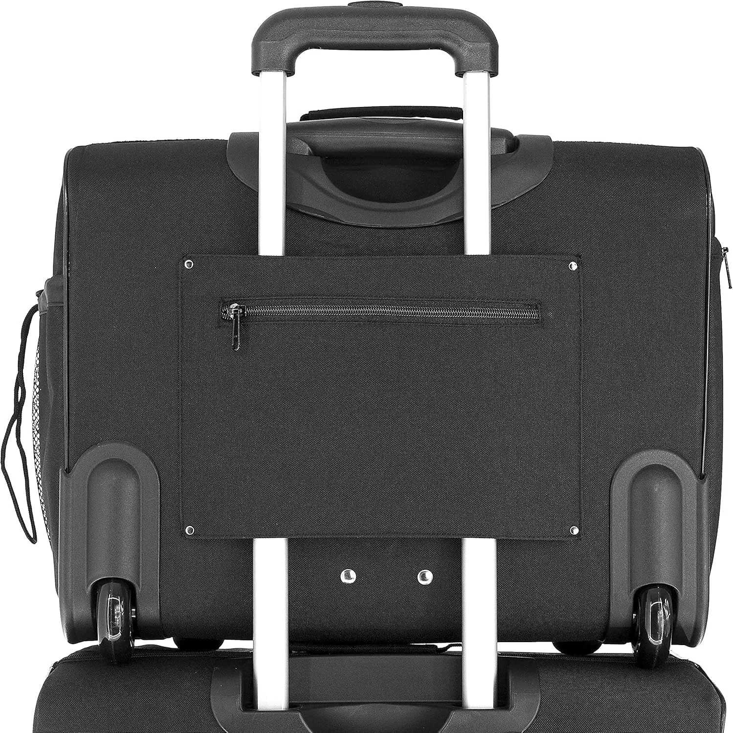 Foldable Laptop Suitcase On Wheels & Under the Seat Personal Item Backpack Compliant with Spirit, Frontier, American, Delta, Southwest etc. (45x36x20 cm) (Suitcase   Backpack, 2 Piece Bundle)