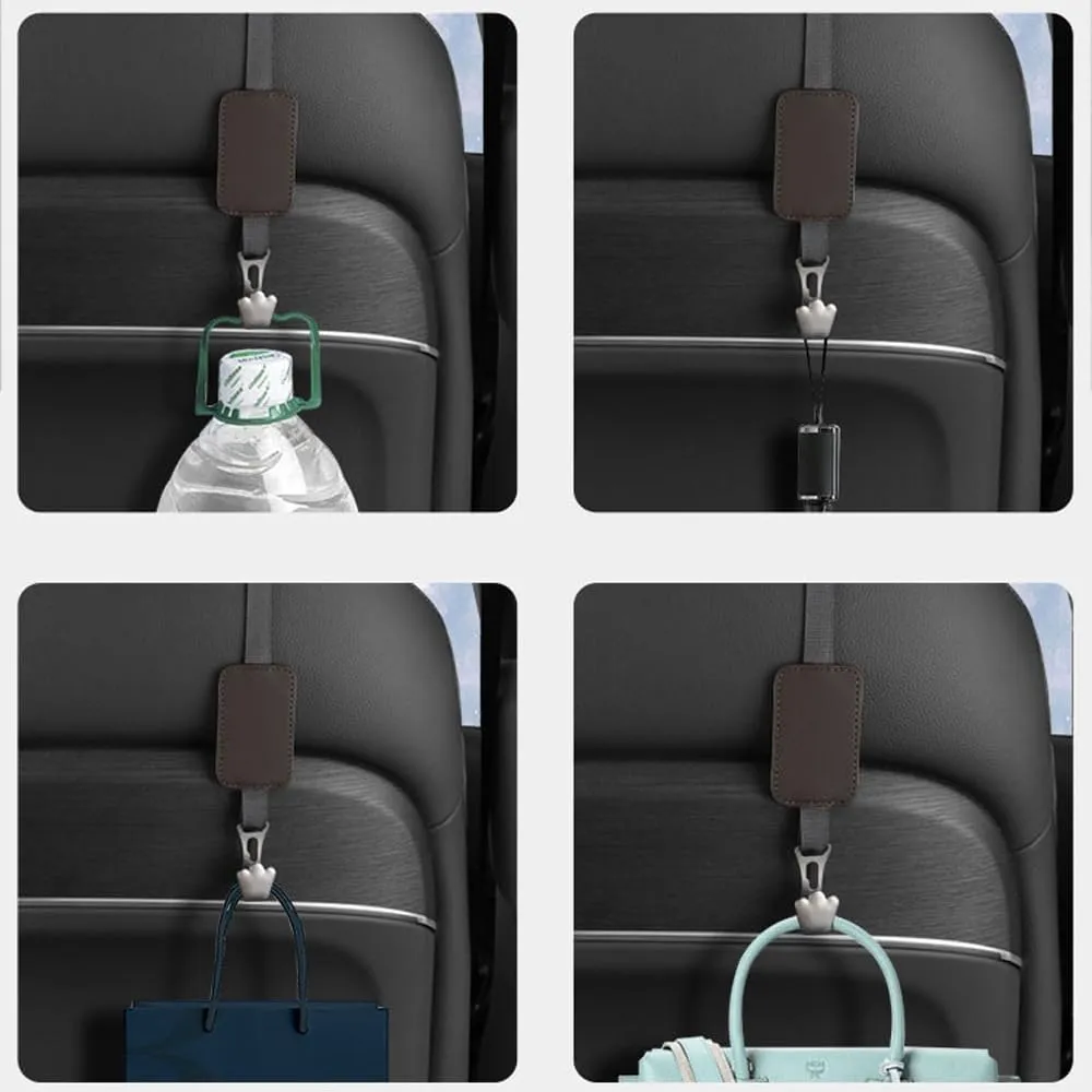 for Alfa Romeo Spider Convertible 2023 2024 Car Seat Hooks,Car Storage Hooks Back Seat Headrest Hanger Backrest Hooks for Bags, Purses, Handbags,E Green