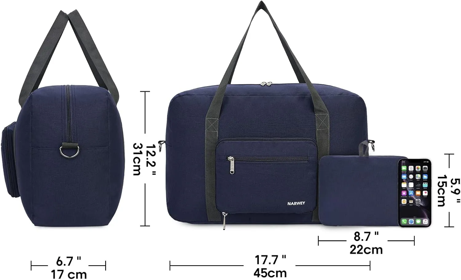 For Spirit Airlines Foldable Travel Duffel Bag Tote Carry on Luggage for Women and Girls