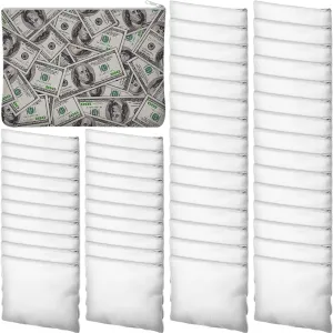 Frienda 50 Pcs Sublimation Blank Canvas Makeup Bags Bulk DIY Heat Transfer Canvas Pen Case Pencil Cosmetic Makeup Bags Clear Sublimation Blank Pouch with Zipper (7.87 x 5.7 Inch,White)