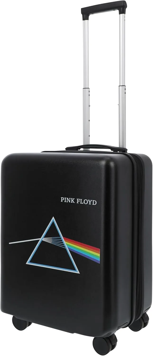FUL Pink Floyd 22.5 Inch Carry On Luggage, Hardshell Rolling Suitcase with Spinner Wheels, Black