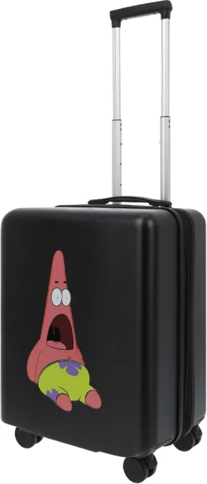 FUL Spongebob Squarepants 22.5 Inch Carry On Luggage, Hardshell Rolling Suitcase with Spinner Wheels, Black Patrick Star