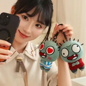 Funny Cartoon Zombie Plush Keychain