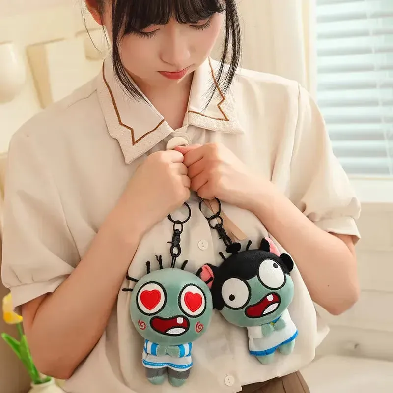 Funny Cartoon Zombie Plush Keychain