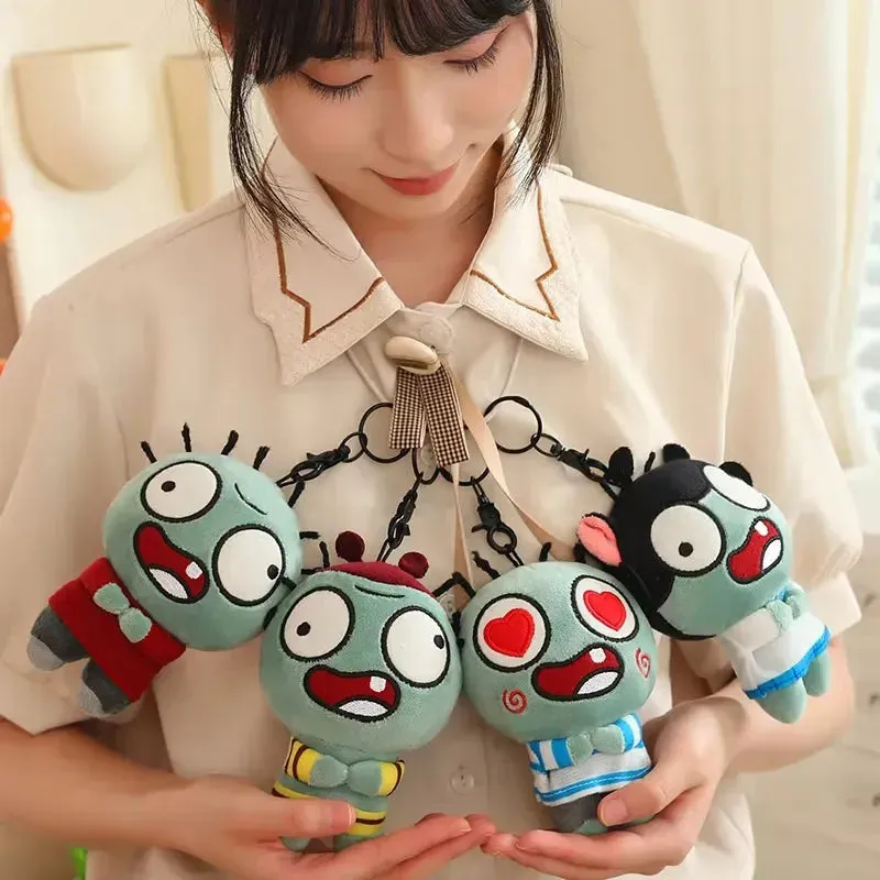 Funny Cartoon Zombie Plush Keychain