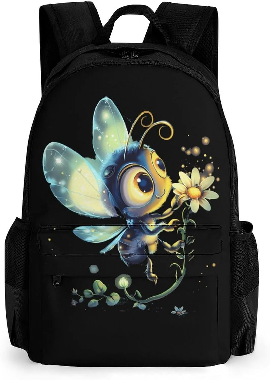 Funny Firefly Bugs Insects Laptop Backpack for Men Women Shoulder Bag Business Work Bag Travel Casual Daypacks