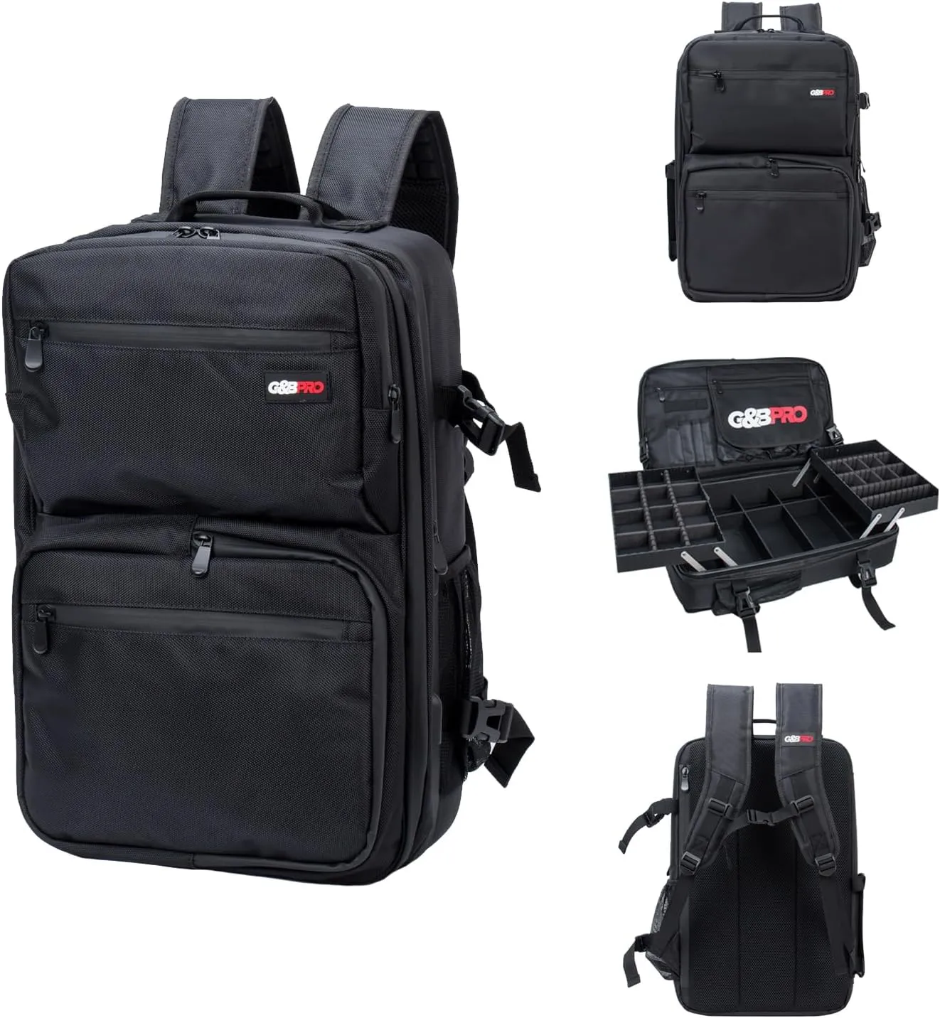 G&BPRO Full Size Backpack with Extending Tray System | All-in-one Mobile Workstation Travel Bag