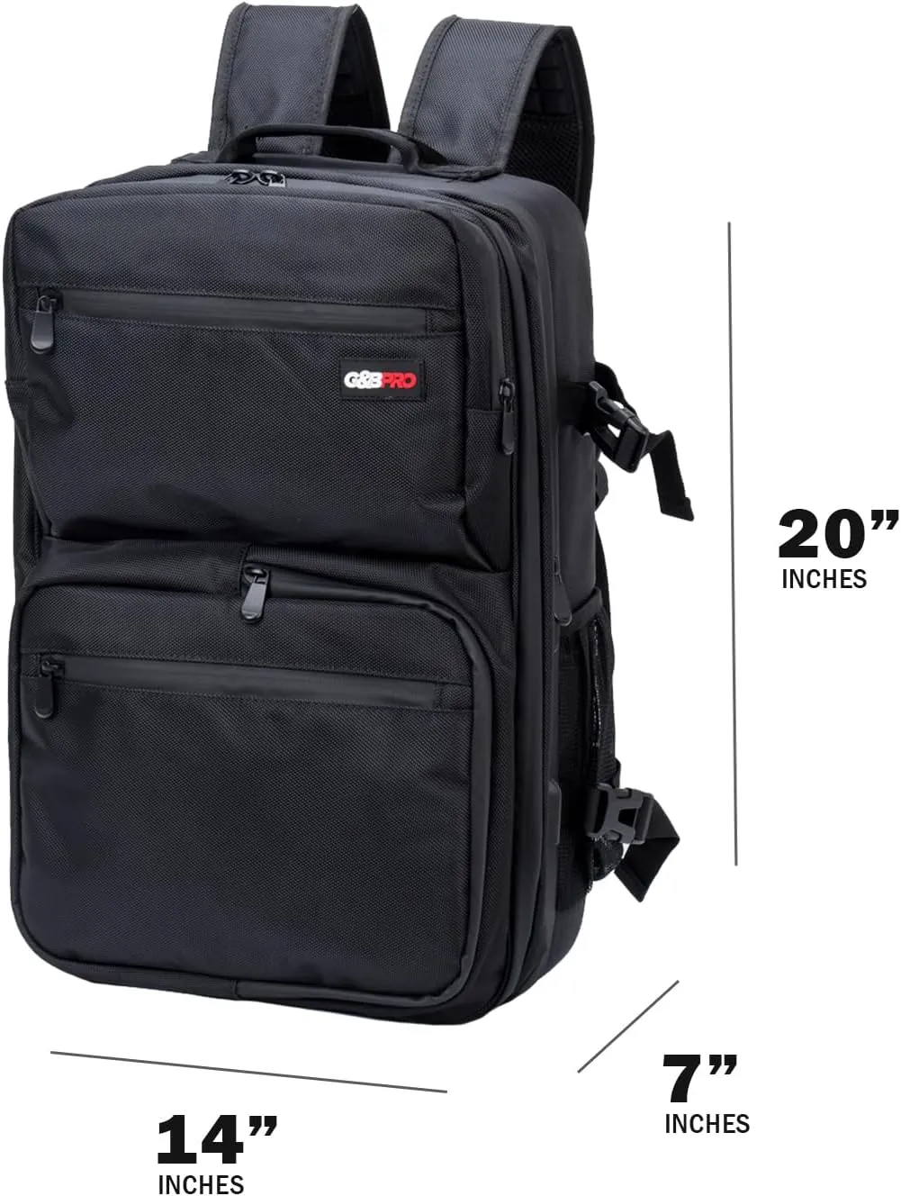 G&BPRO Full Size Backpack with Extending Tray System | All-in-one Mobile Workstation Travel Bag
