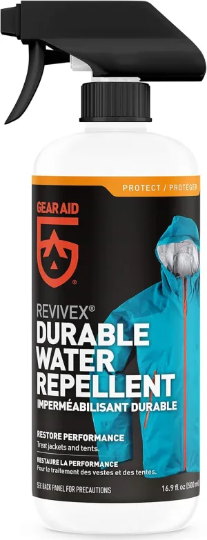 GEAR AID unisex-adult Revivex Durable Water Repellent (DWR) Spray for Reproofing Jackets, 16.9 fl oz, Clear