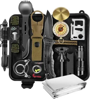 Gifts for Men Dad Husband, Christmas Day, Survival Kits 14 in 1,Survival Gear and Equipment, Cool Gadget, Birthday Gifts for Him Boy Boyfriend Teen Son Daughter Kids Women, for hiking,Outdoor Camping