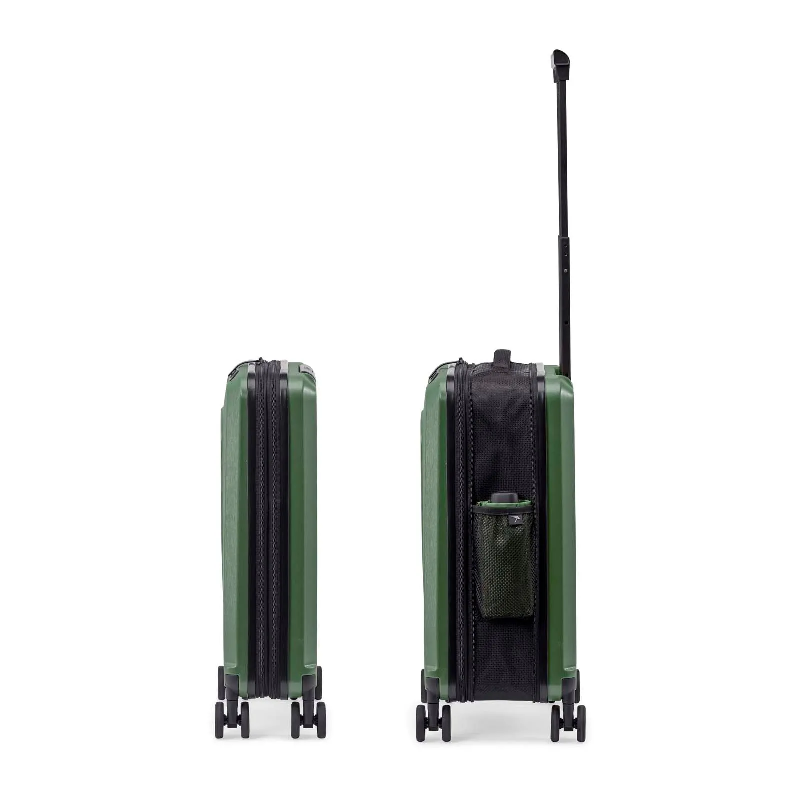 Green foldable carry on trolley sen z° foldaway carry on trolley