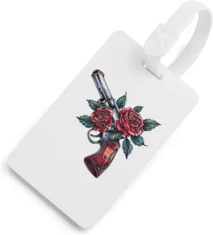 Guns and Rose Luggage Tags Travel Baggage Name ID Identifier Labels for Suitcase Handbag Bag
