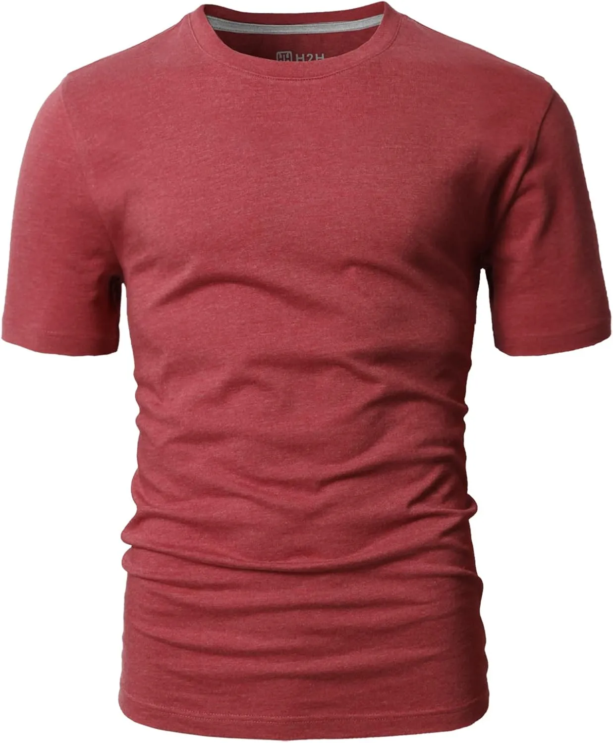 H2H Mens Casual Slim Fit Short Sleeve T-Shirts Soft Lightweight V-Neck/Crew-Neck Size XS to 3XL