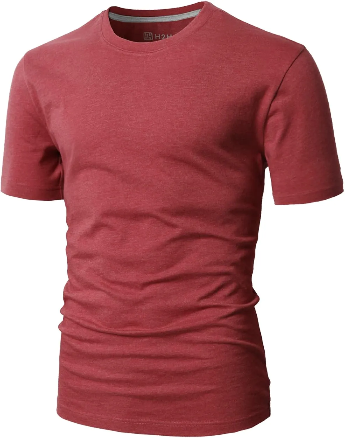 H2H Mens Casual Slim Fit Short Sleeve T-Shirts Soft Lightweight V-Neck/Crew-Neck Size XS to 3XL