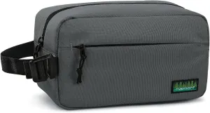 Haimont Freezable Snack Cooler Bag, Mini Chill Reusable Freezer Lunch Bags with Adjustable Handle, Wear Resistant Small Insulated with Zip Closure, Gray