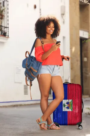 Haiti Flag Luggage Cover