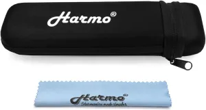 Harmonica case for 16 hole chromatic harmonica by Harmo – black zip pouch
