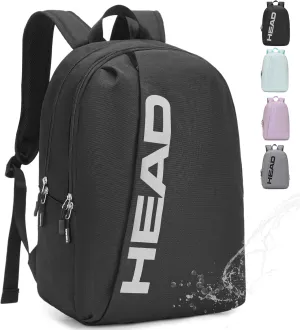 HEAD Waterproof Sports Gym Backpack for Women & Men, Large Casual Daypack Travel Backpacks for College/Weekender Overnight/Work/Fitness, 15.6 inch Laptop Backpack Lightweight Computer Bag Notebook Bag
