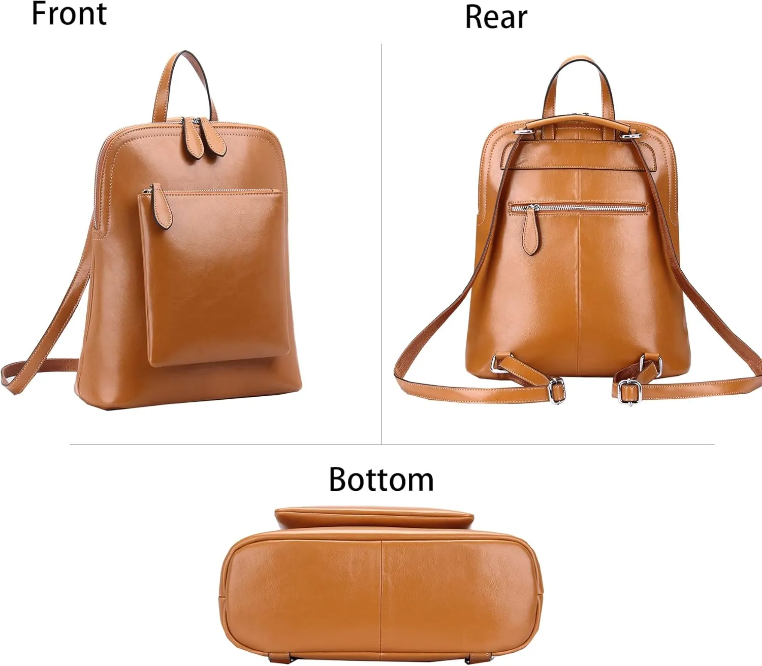 HESHE Backpack for Women Leather Backpack Purse Convertible Designer Bag Back Pack for Work Everything Bag