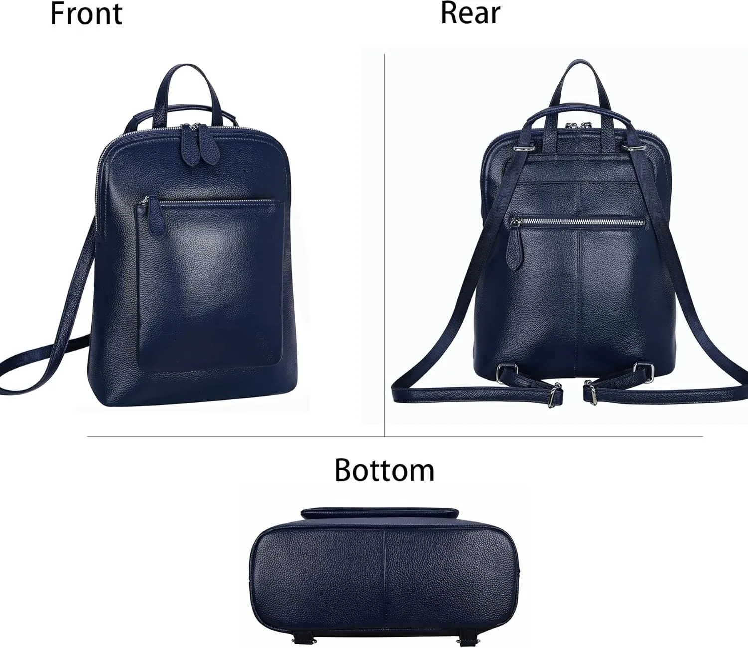HESHE Backpack for Women Leather Backpack Purse Convertible Designer Bag Back Pack for Work Everything Bag