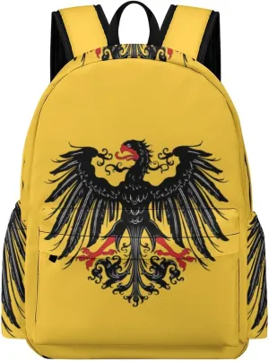 Historical Flag of Holy Roman Empire Casual Backpack Travel Hiking Laptop Business Bag for Men Women Work Camping Gym