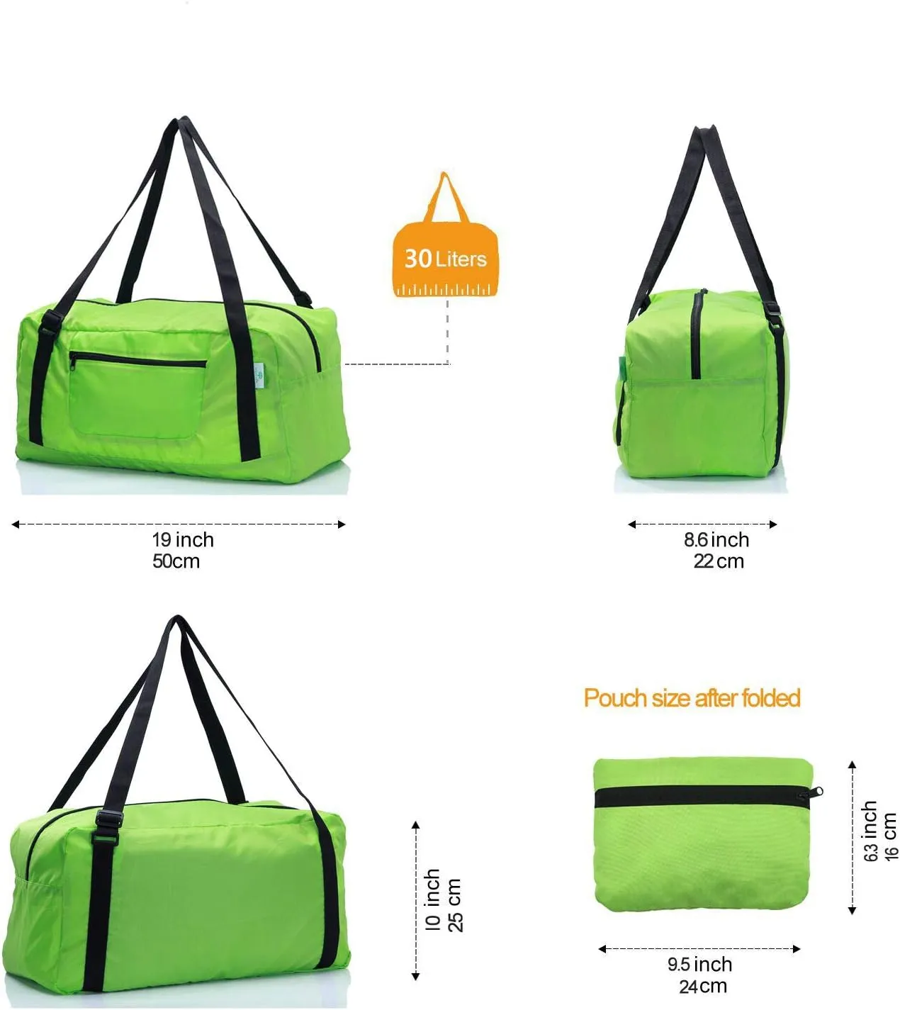 HOLYLUCK Foldable Travel Duffel Bag For Women & Men Luggage Great for Gym (Army Green)
