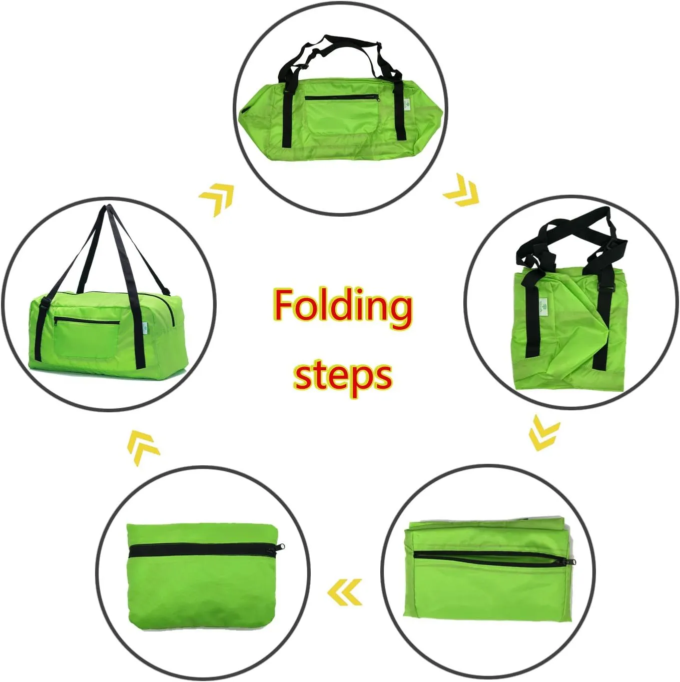 HOLYLUCK Foldable Travel Duffel Bag For Women & Men Luggage Great for Gym (Army Green)