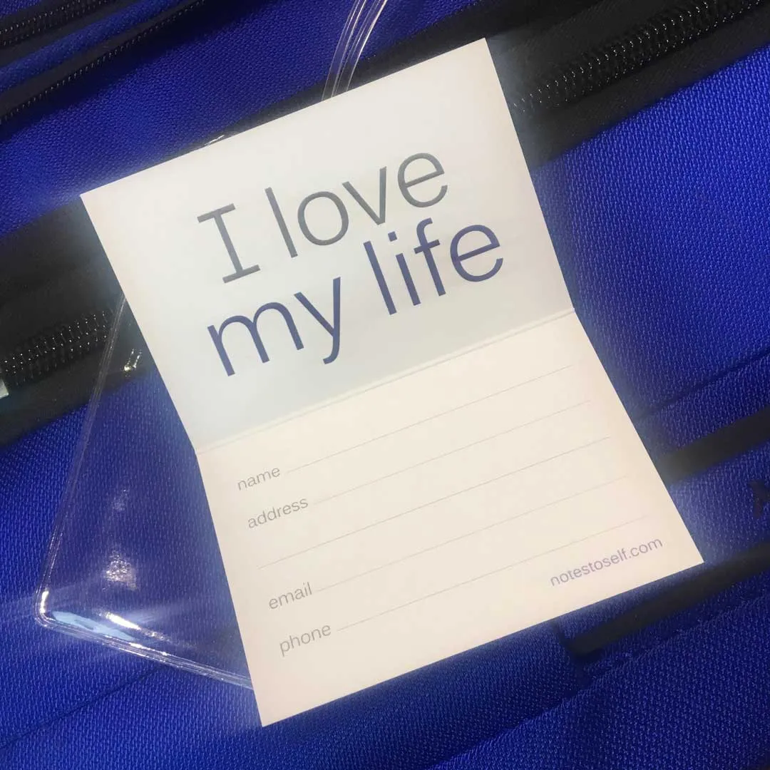 I love to travel™   I love adventure™ luggage tag