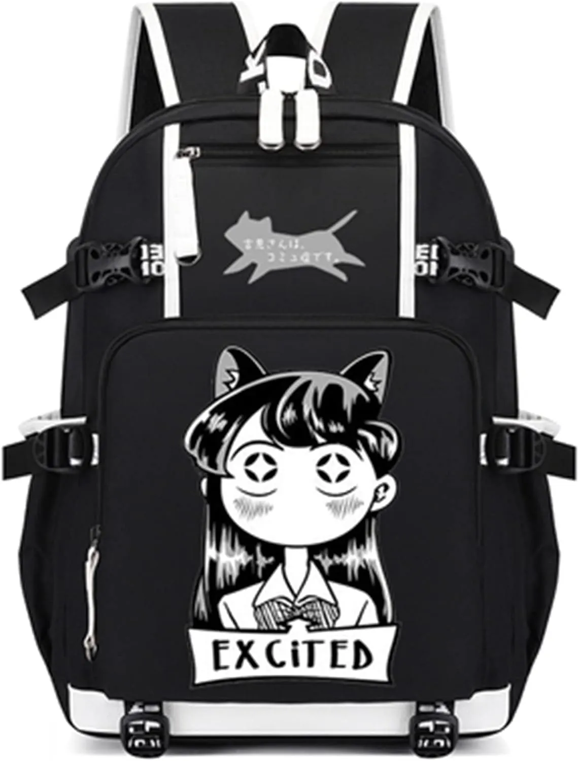 ISaikoy Anime Komi can't communicate Backpack Shoulder Bag Bookbag Student School Bag Daypack Satchel CA3