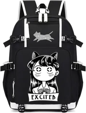 ISaikoy Anime Komi can't communicate Backpack Shoulder Bag Bookbag Student School Bag Daypack Satchel CA3