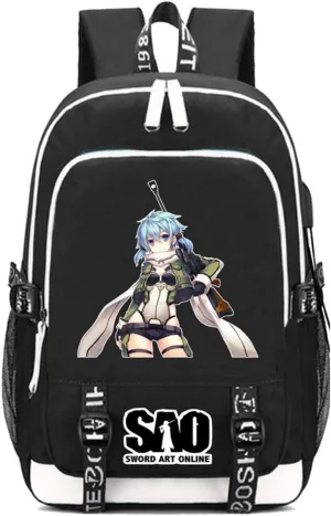 ISaikoy Anime Sword Art Online Backpack Shoulder Bag Bookbag Student Satchel School Bag Daypack 11