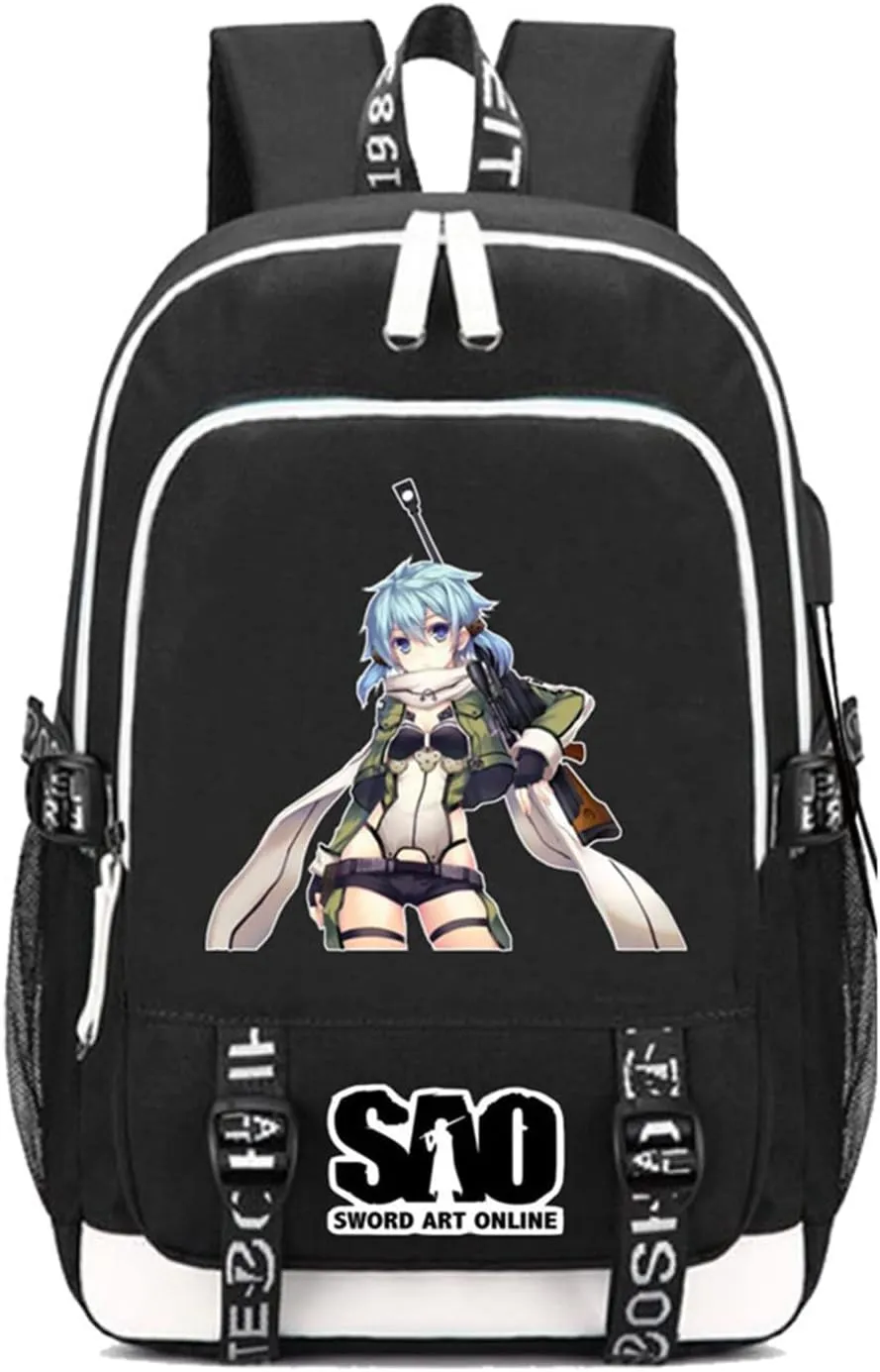 ISaikoy Anime Sword Art Online Backpack Shoulder Bag Bookbag Student Satchel School Bag Daypack 11