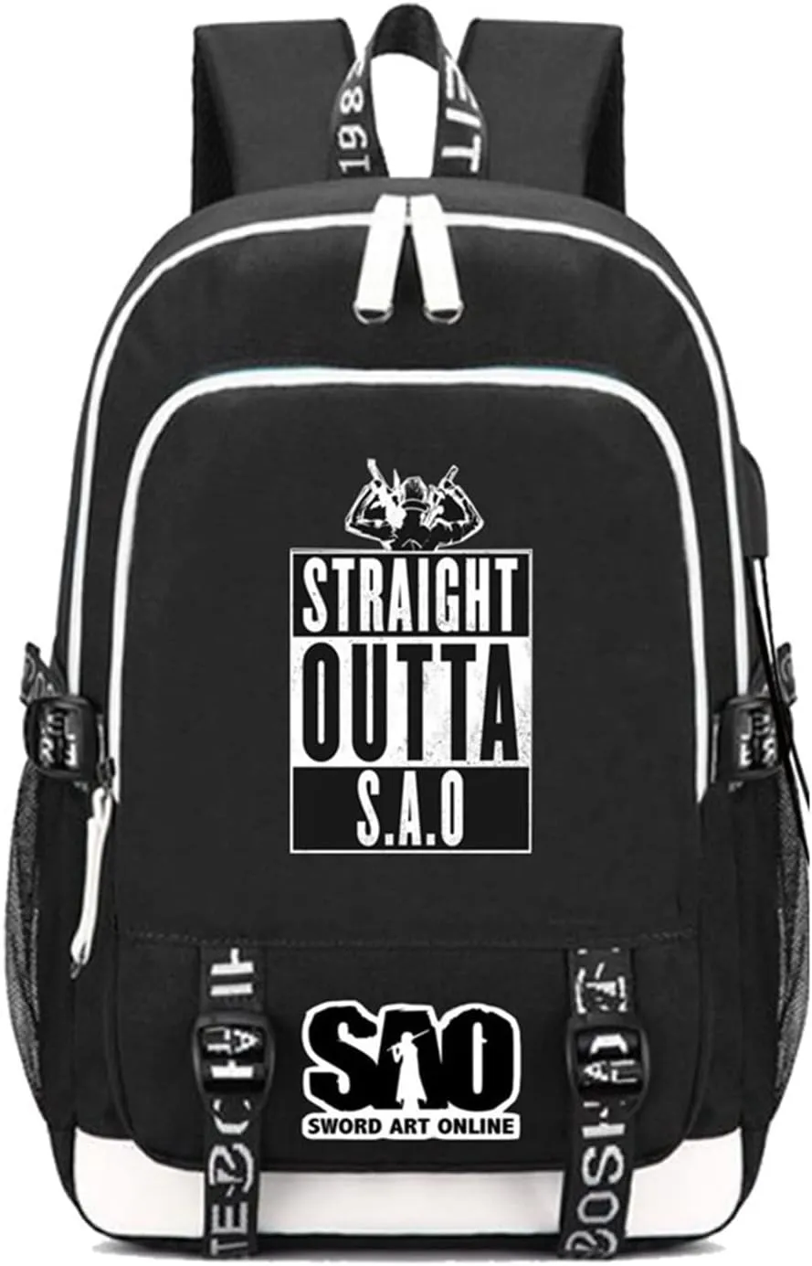 ISaikoy Anime Sword Art Online Backpack Shoulder Bag Bookbag Student Satchel School Bag Daypack 12