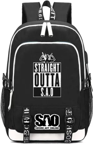 ISaikoy Anime Sword Art Online Backpack Shoulder Bag Bookbag Student Satchel School Bag Daypack 12