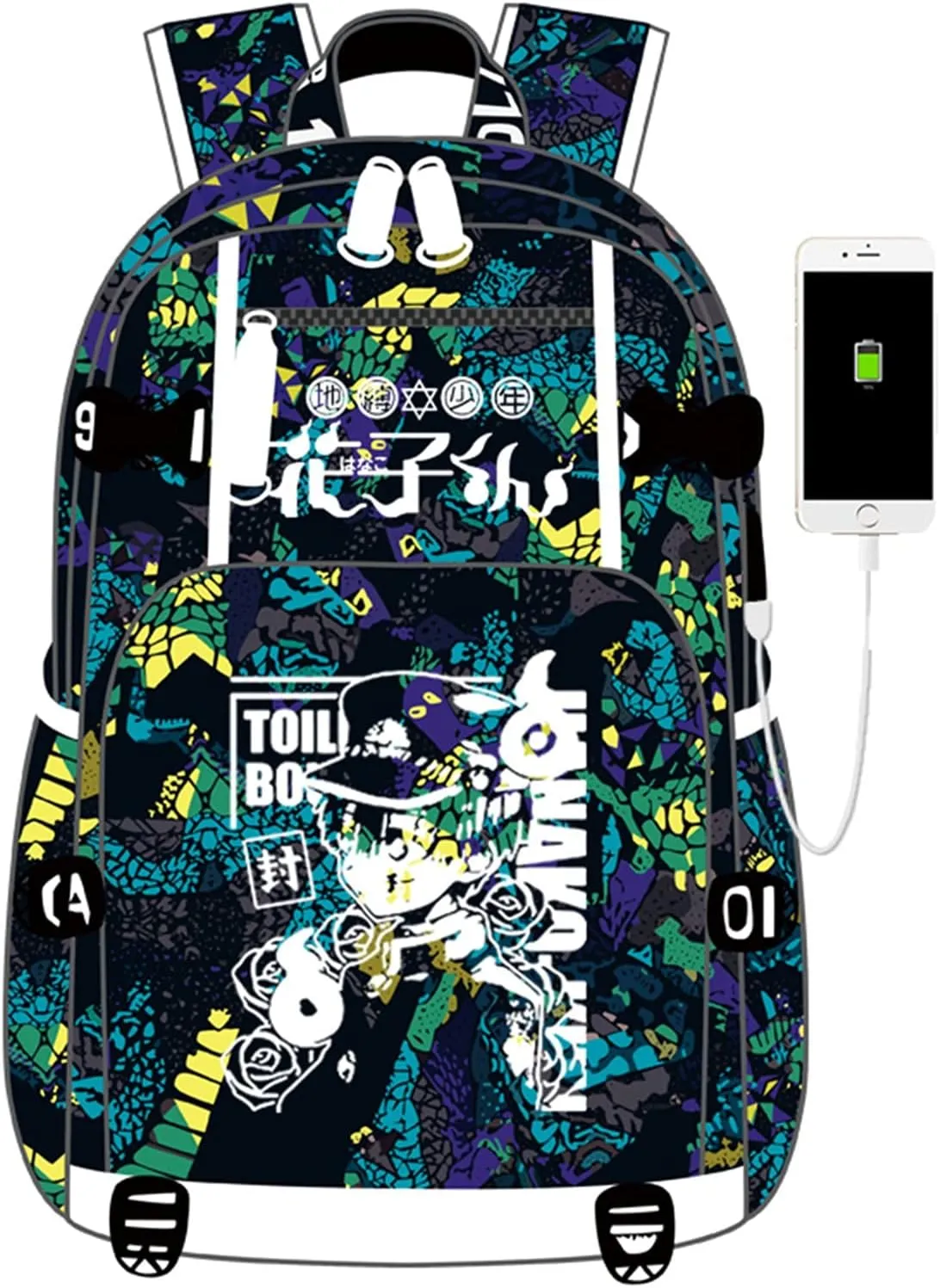 ISaikoy Anime Toilet Bound Hanako kun Backpack Satchel Bookbag Daypack School Bag Laptop Shoulder Bag Style1