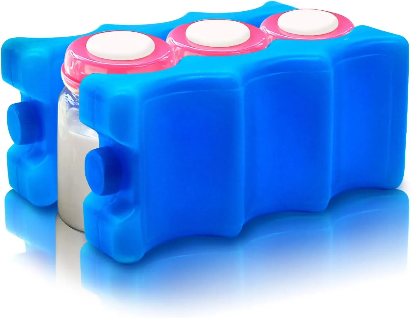JMEXSUSS Reusable Ice Packs Freezer Packs for Breastmilk Storage,Cool Cooler Bag, Breakfast, Lunch, Baby Bottles（2 Pack）