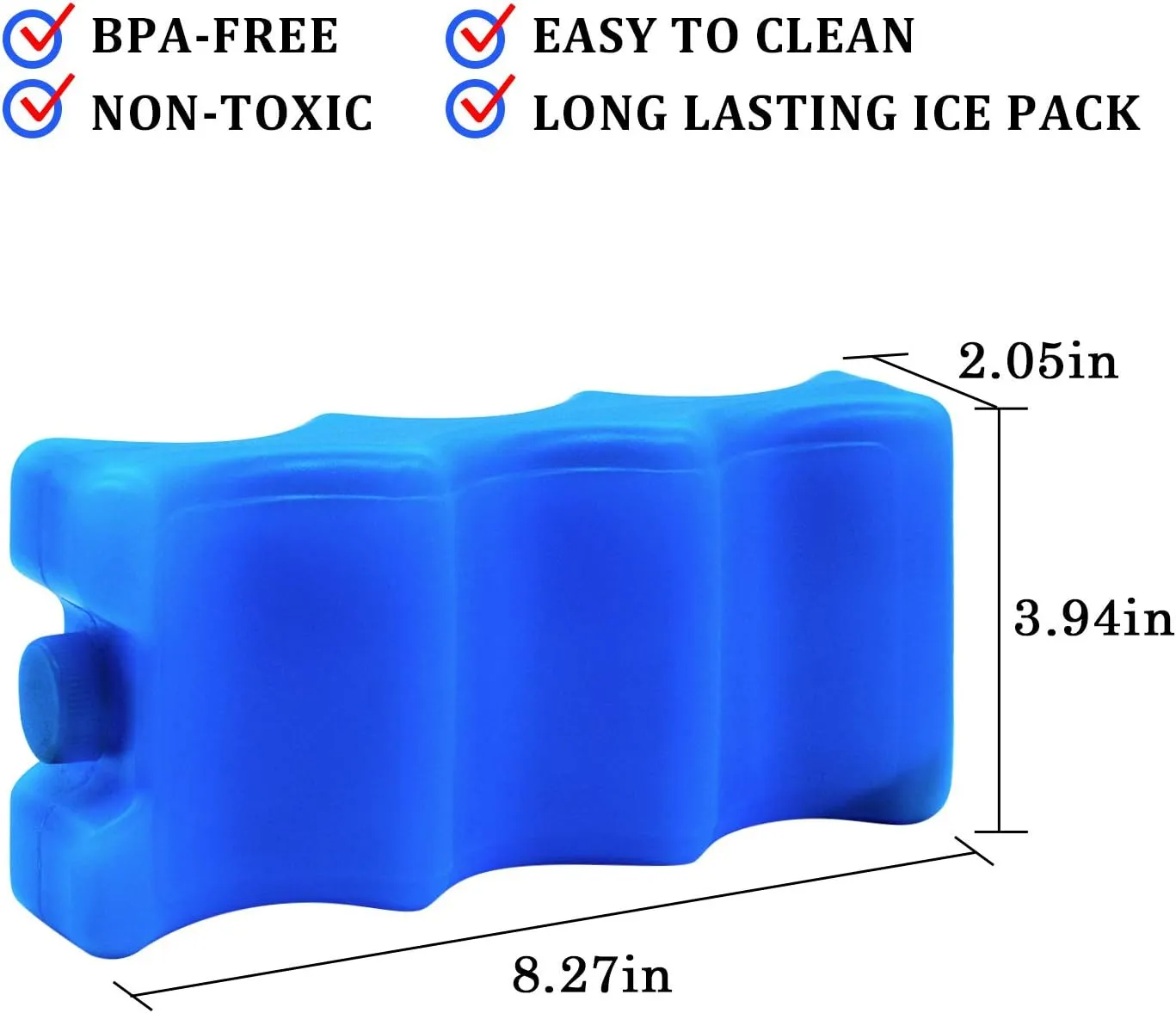 JMEXSUSS Reusable Ice Packs Freezer Packs for Breastmilk Storage,Cool Cooler Bag, Breakfast, Lunch, Baby Bottles（2 Pack）