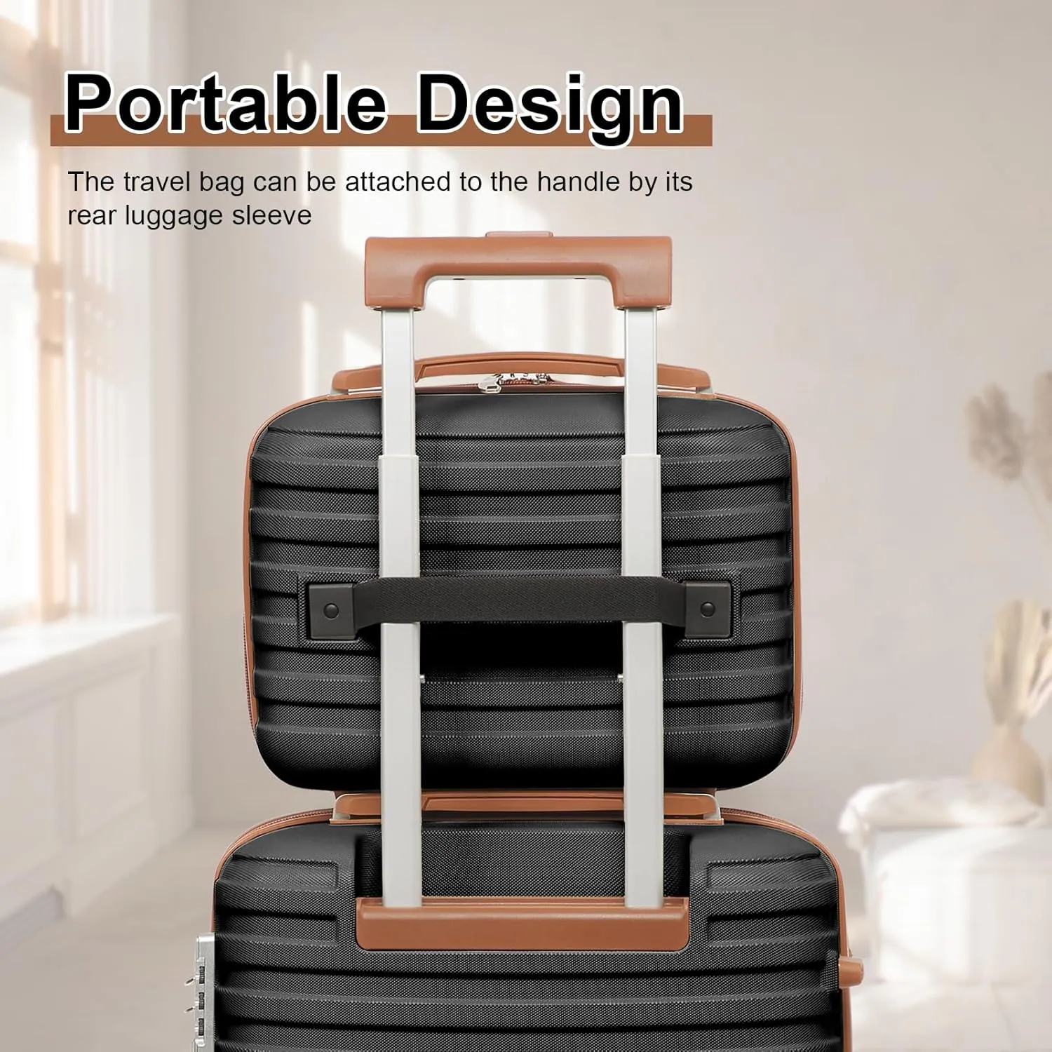 Joyway Luggage Set 7 Piece Suitcase Sets with Spinner Wheel,Hardside Expandable Travel Laggage with TSA Lock(18/20/24/28 Black)