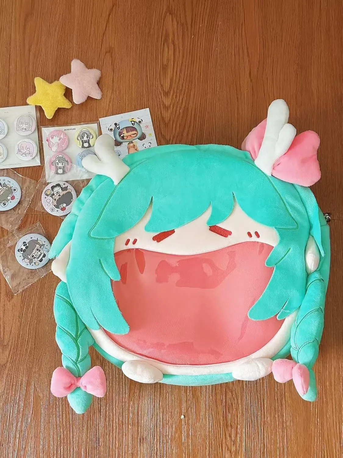 Kawaii Backpack with Kawaii Pin and Accessories, Comic-Con y2k Shoulder Bag Daypack cute Backpack Grunge Itabag Purse (Deer)